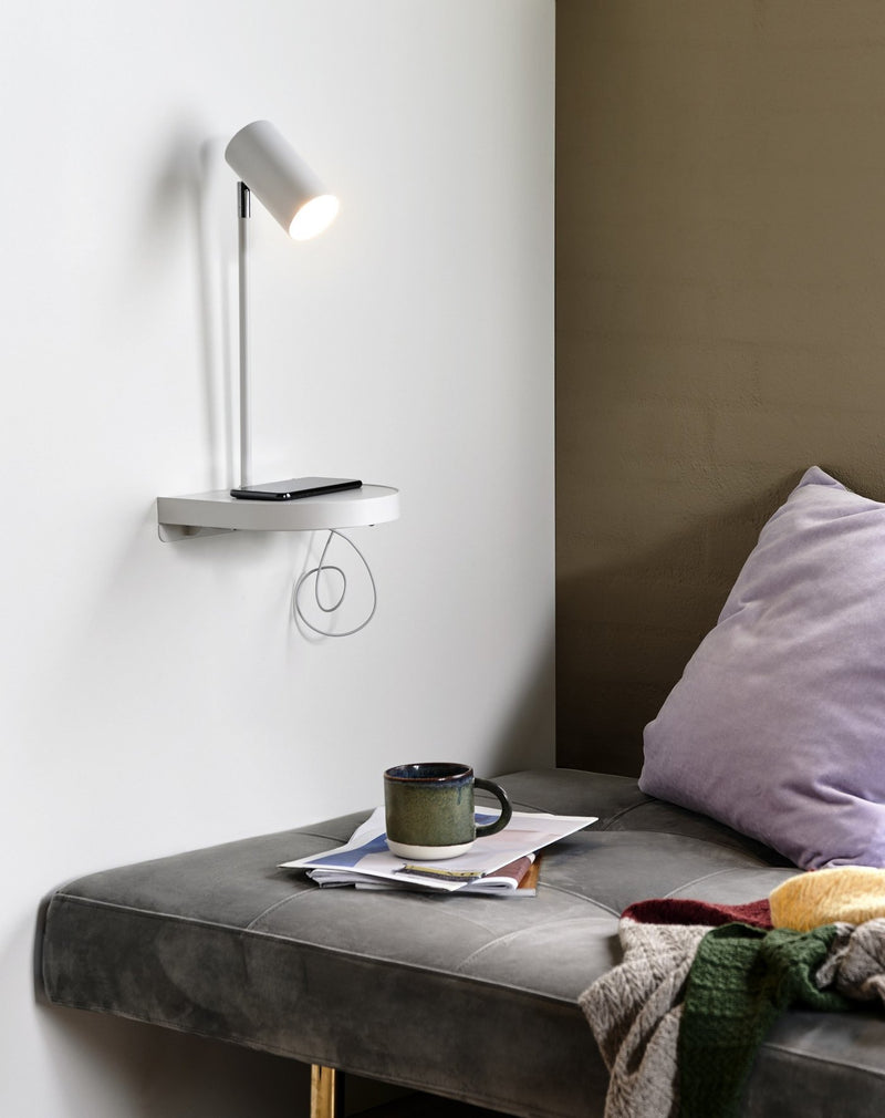 Carregue imagem no visualizador da galeriaAplique de Parede Branco Multifuncional com USB CODY NORDLUX
