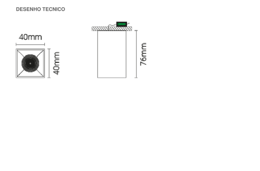 Luminária Saliente em Alumínio para Interior Tromilux