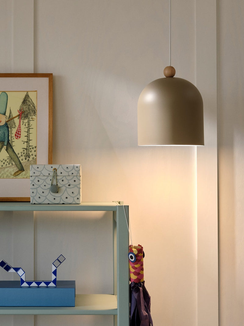 Load image into Gallery viewer, Pendente com Abajur Redondo e Detalhe em Madeira Gaston NORDLUX
