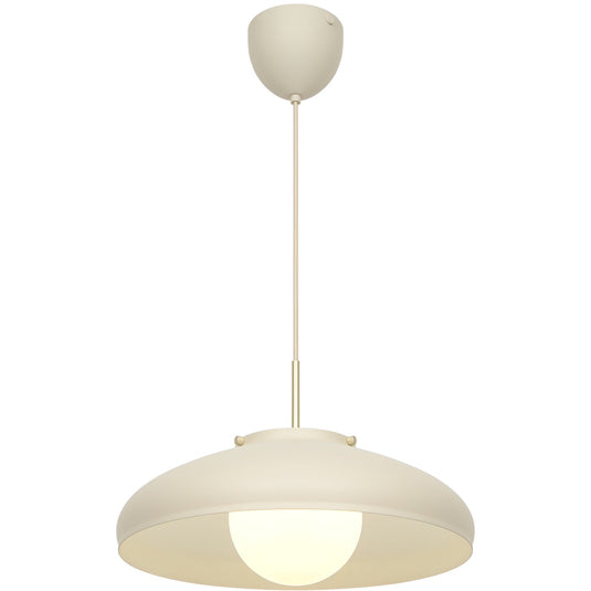 Pendente Bege com Vidro Opalino e Metal Latif NORDLUX