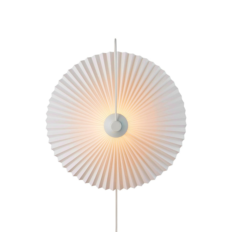Carregue imagem no visualizador da galeriaAplique de Parede Moderno com Abajur Plissado Branco NADIA NORDLUX
