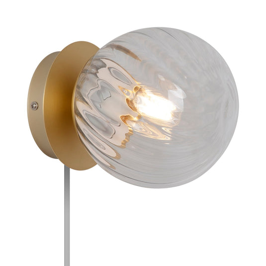 Aplique de Parede Art Deco com Cúpula de Vidro Chisell NORDLUX