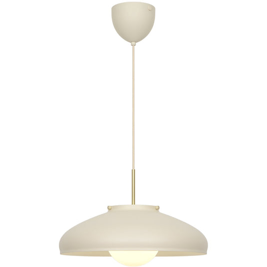 Pendente Bege com Vidro Opalino e Metal Latif NORDLUX