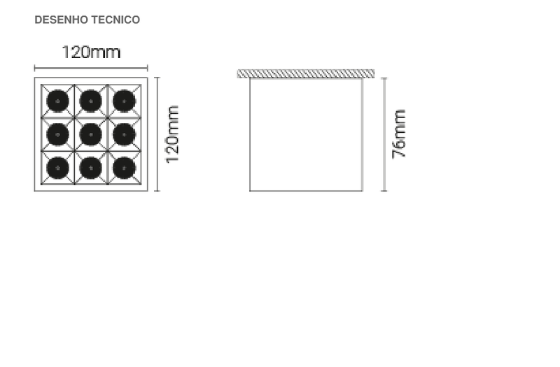 Cargue la imagen en el visor de la galería, Luminária Saliente em Alumínio para Teto Tromilux
