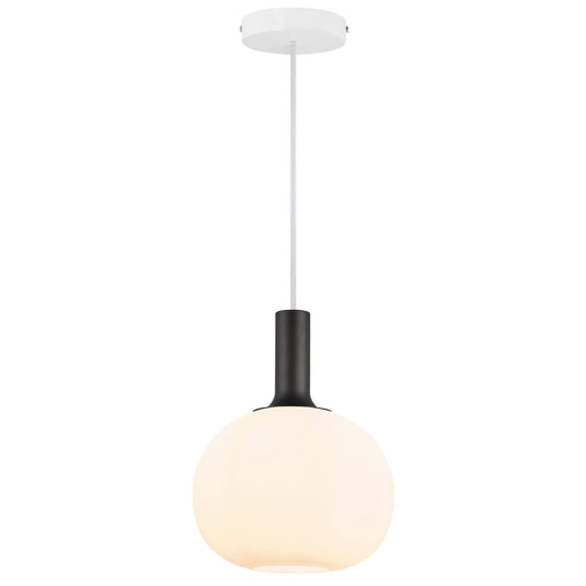 Candeeiro suspenso em vidro soprado branco ALTON NORDLUX