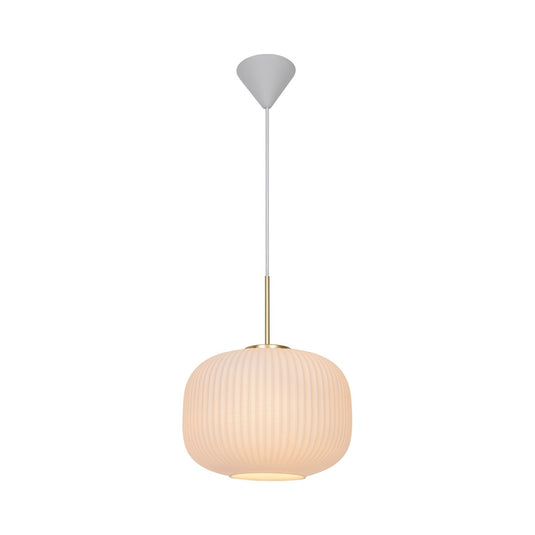Candeeiro Suspenso Vintage com Vidro Opalino Branco Milford NORDLUX