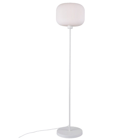 Candeeiro de Pé com Vidro Opalino e Metal Branco Milford NORDLUX