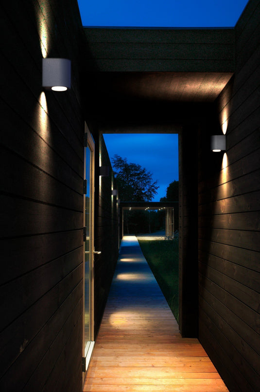 Aplique de Parede Exterior Cinzento Canto 2 NORDLUX