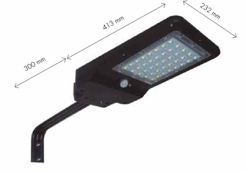 Load image into Gallery viewer, PROJECTOR SOLAR CALLE LED 15W 1600Lm 4000K C/ SENSOR IP65 PRETO 

