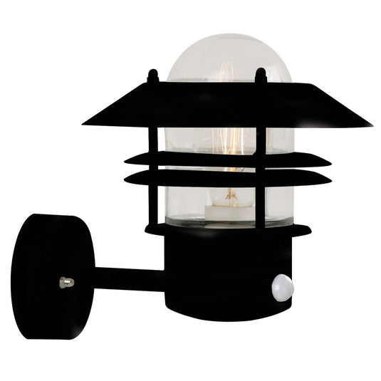 Aplique de Parede Exterior com Sensor Preto Blokhus NORDLUX