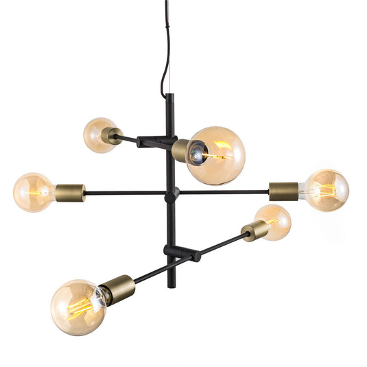6-Spot Pendant Preto Josefine NORDLUX