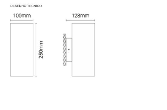Luminária Saliente de Parede para Exterior Tromilux