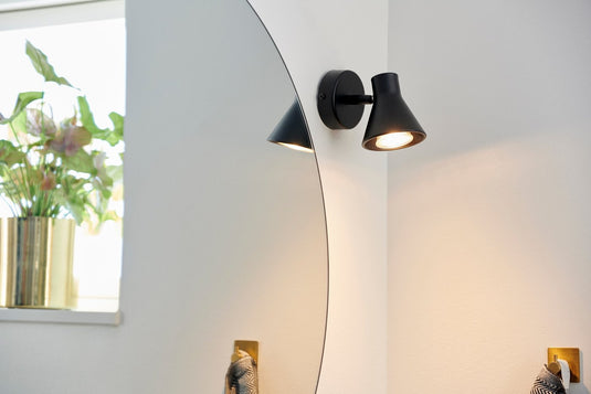 Aplique de Parede e Teto Preto com Abajur Ajustável Eik NORDLUX