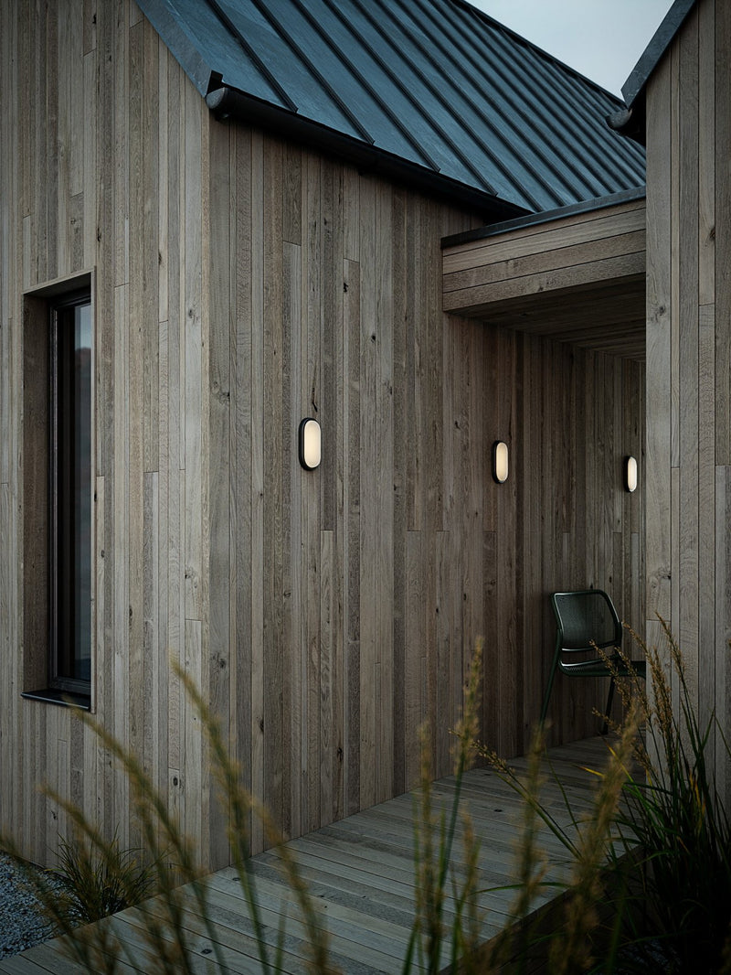 Carregue imagem no visualizador da galeriaAplique Exterior Oval Preto Cuba NORDLUX

