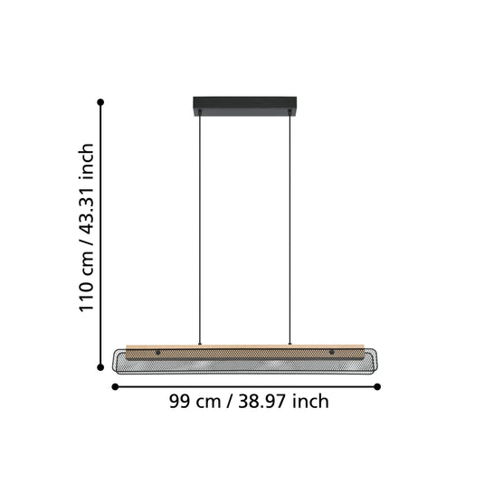 Candeeiro de tecto suspenso eglo led 900702 Kokomo-Z