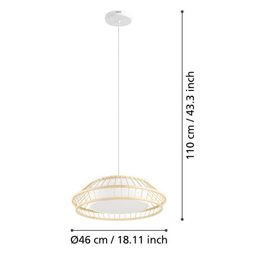 Candeeiro de tecto suspenso eglo led 900842 Yuku-Z