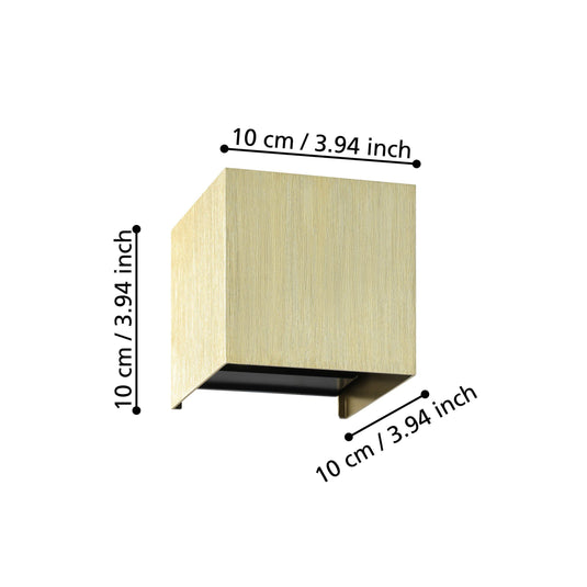 Aplique Parede Valmontone eglo 901091 latão escovado