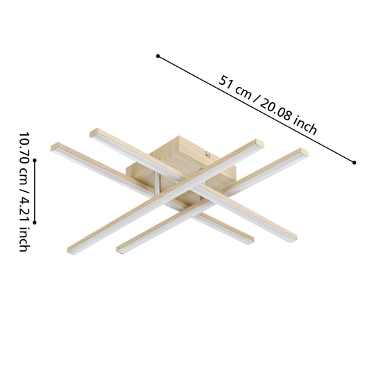 Plafon Lasana 4 eglo 901104