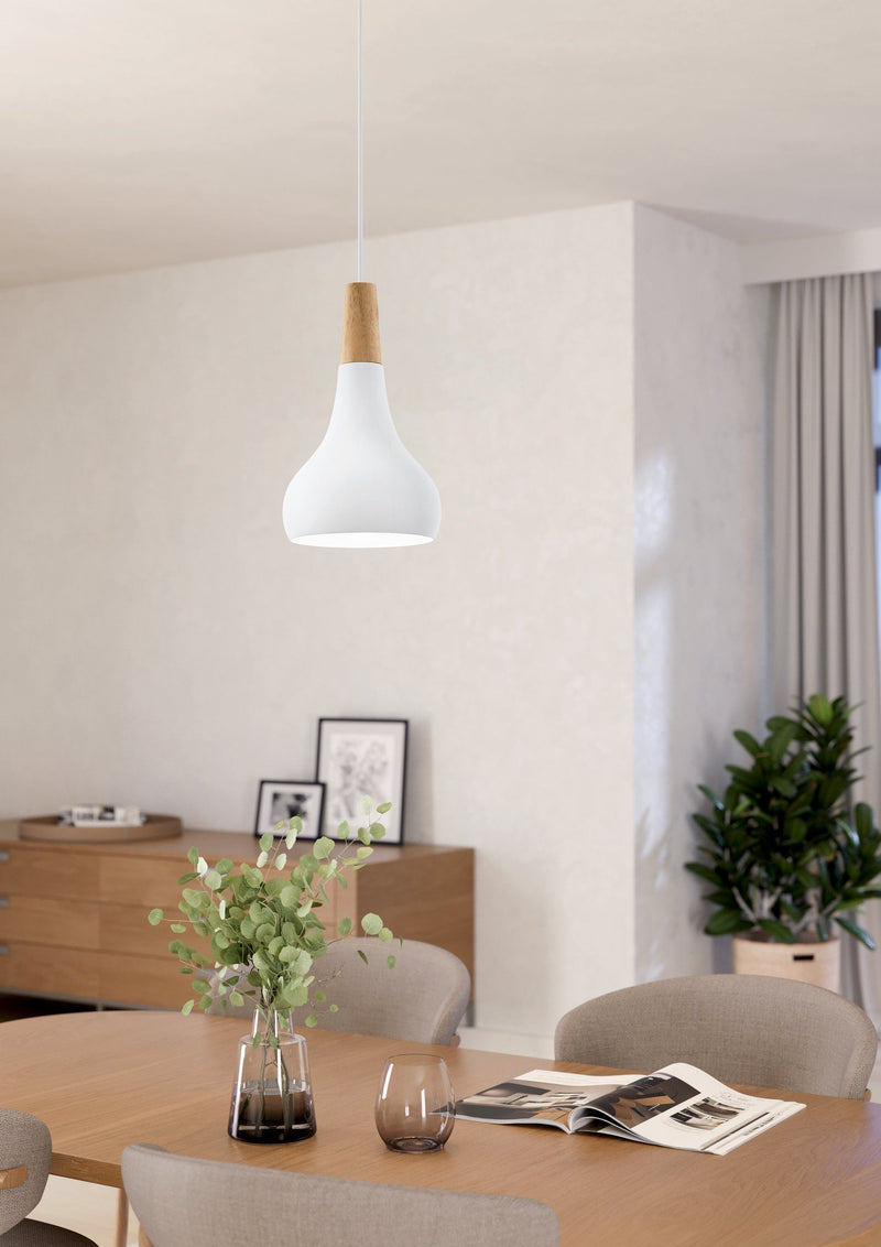 Carregue imagem no visualizador da galeriaCandeeiro de tecto suspenso eglo sabinar 901177 branco - 180 mm
