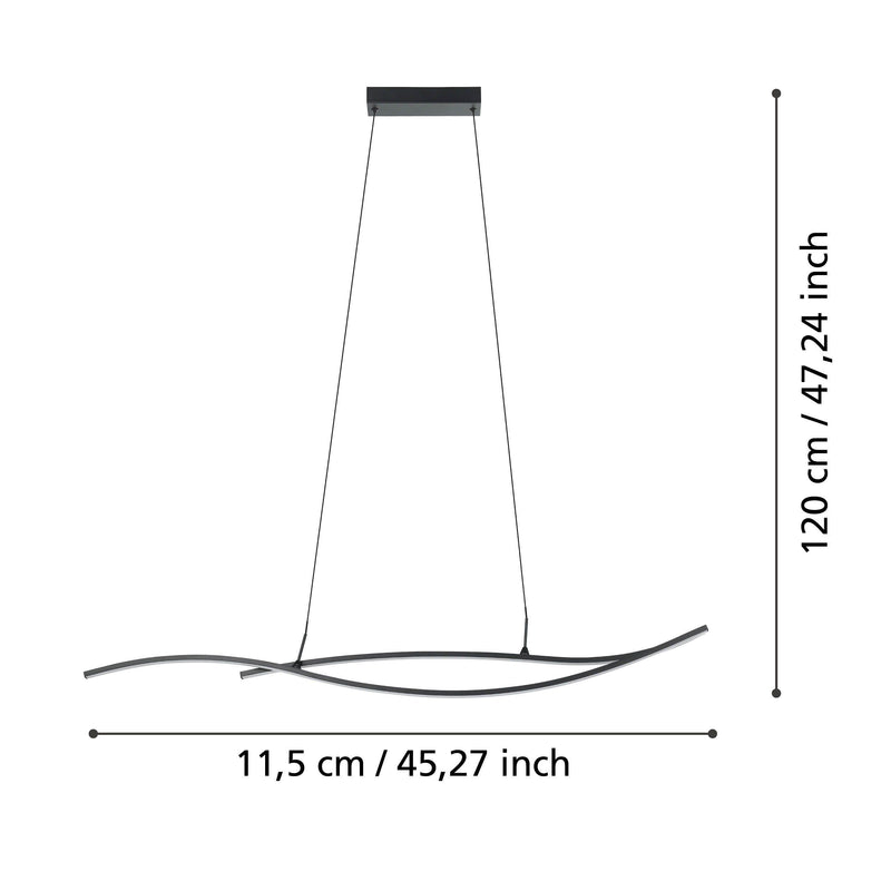 Load image into Gallery viewer, Candeeiro de tecto suspenso grisolia eglo 901207
