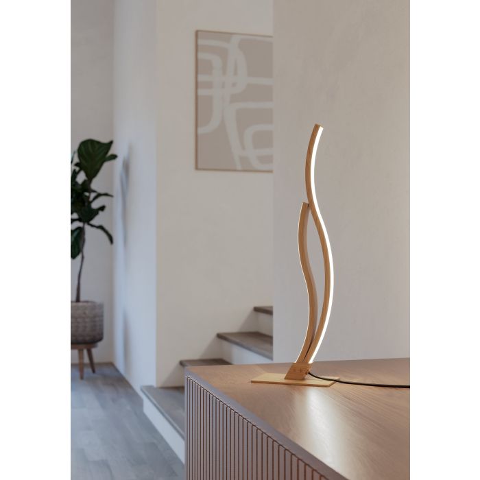 Load image into Gallery viewer, Candeeiro de Mesa LED com Aspeto de Madeira GRISOLIA EGLO

