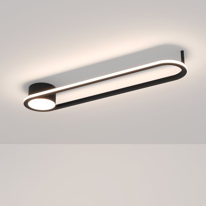 Load image into Gallery viewer, Candeeiro de teto oval preto com LED ajustável COLLECORVINO EGLO
