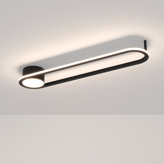 Candeeiro de teto oval preto com LED ajustável COLLECORVINO EGLO