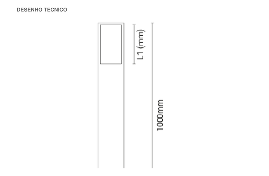 Luminária saliente de piso para exterior Tromilux