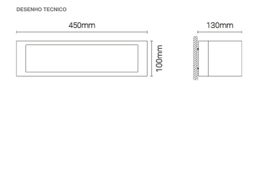 Luminária Saliente de Parede para Exterior Tromilux