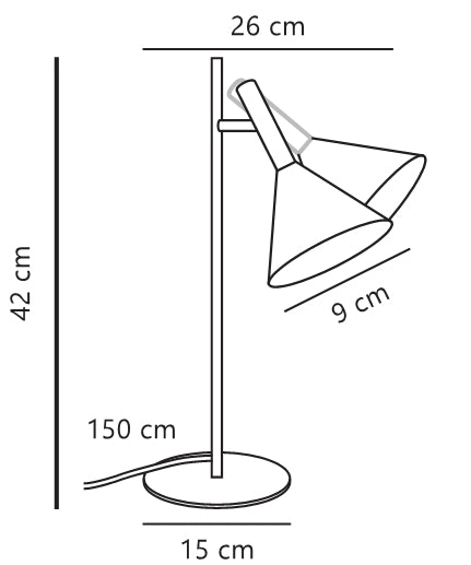 Carregue imagem no visualizador da galeriaCandeeiro de Mesa Preto com Cabeça Ajustável KELVIS NORDLUX
