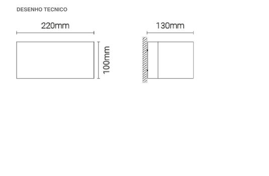 Luminária Saliente de Parede em Aço Inoxidável Tromilux