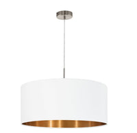 Candeeiro de Tecto Suspenso Eglo Pasteri Branco/Cobre 95045 Ø530mm