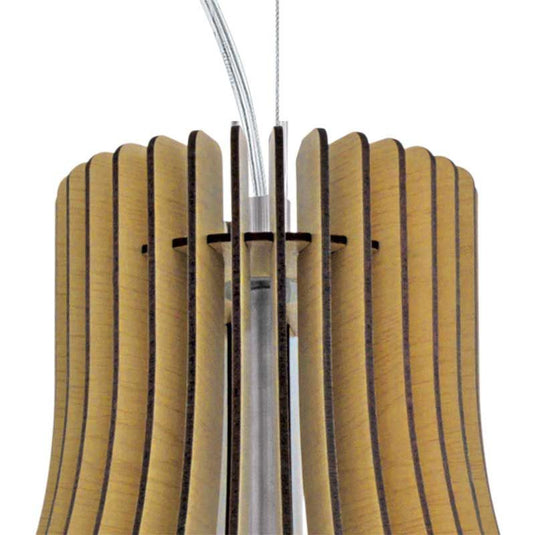 Candeeiro de teto suspenso Tindori Ø500mm madeira EGLO