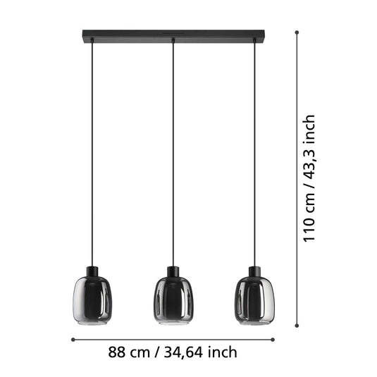 Candeeiro de tecto suspenso eglo led 901121 Alfero-Z