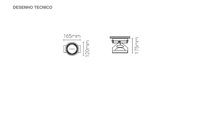 Carregue imagem no visualizador da galeriaLuminária Saliente de Teto em Aço Galvanizado Tromilux
