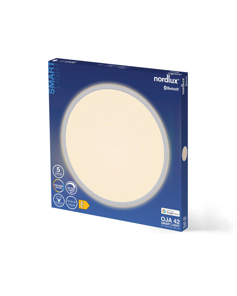 Chargez l'image dans la visionneuse de la galerie, Candeeiro de Teto Ultra-Fino Branco Oja Smart 42 NORDLUX
