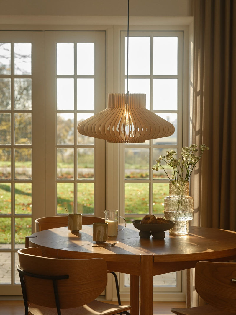 Load image into Gallery viewer, Candeeiro de Teto Suspenso em Madeira Natural MANAGO NORDLUX
