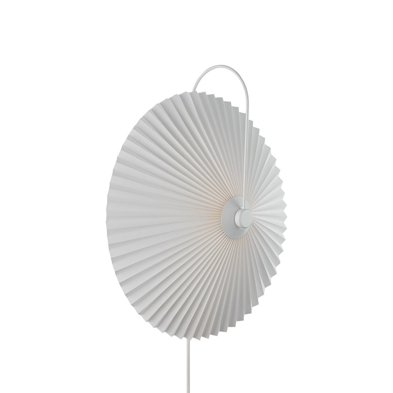 Carregue imagem no visualizador da galeriaAplique de Parede Moderno com Abajur Plissado Branco NADIA NORDLUX
