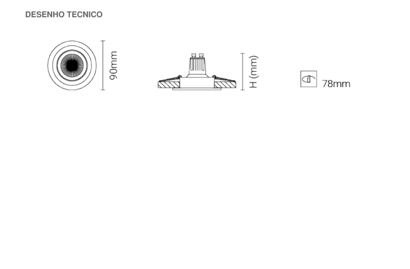Carregue imagem no visualizador da galeriaLuminária de Encastrar com Aba de Remate e Luz Orientável Tromilux
