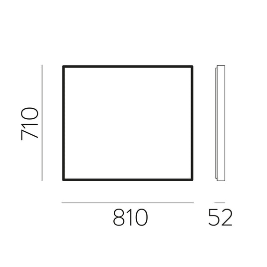 Miroir avec lumière LED 3000k, 710x810mm