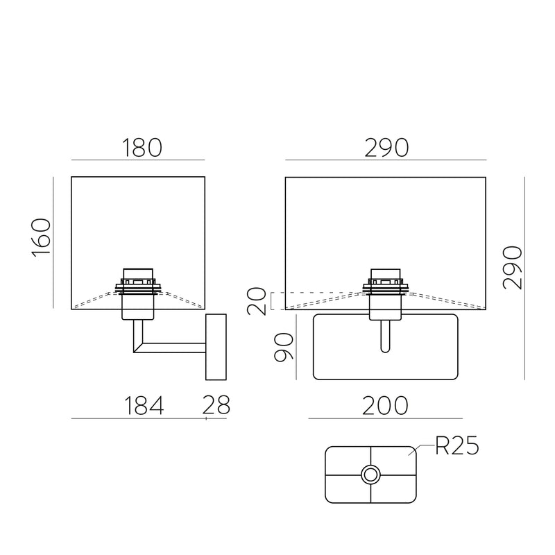 Carregue imagem no visualizador da galeriaAplique de Parede branco e acabamento níquel mate
