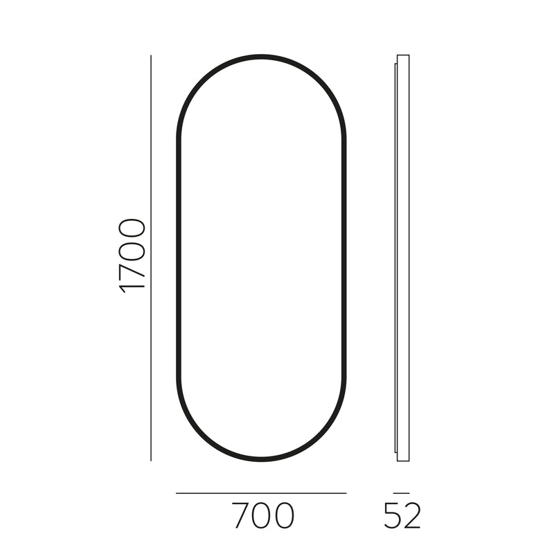 Chargez l&#39;image dans la visionneuse de la galerie, Miroir avec lumière LED 3000k - 1700x700mm
