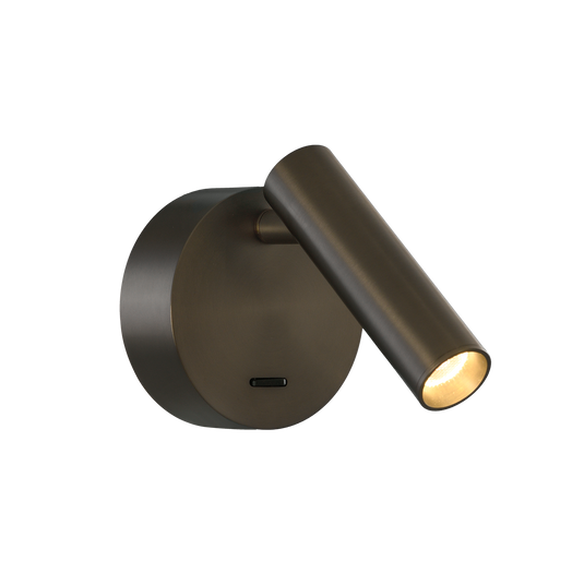 Applique murale à lumière orientable, table de chevet, finition bronze