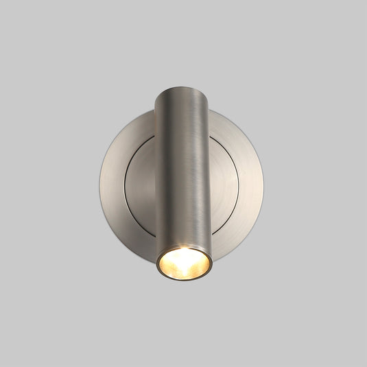 Aplique de Parede com luz orientável, acabamento em níquel