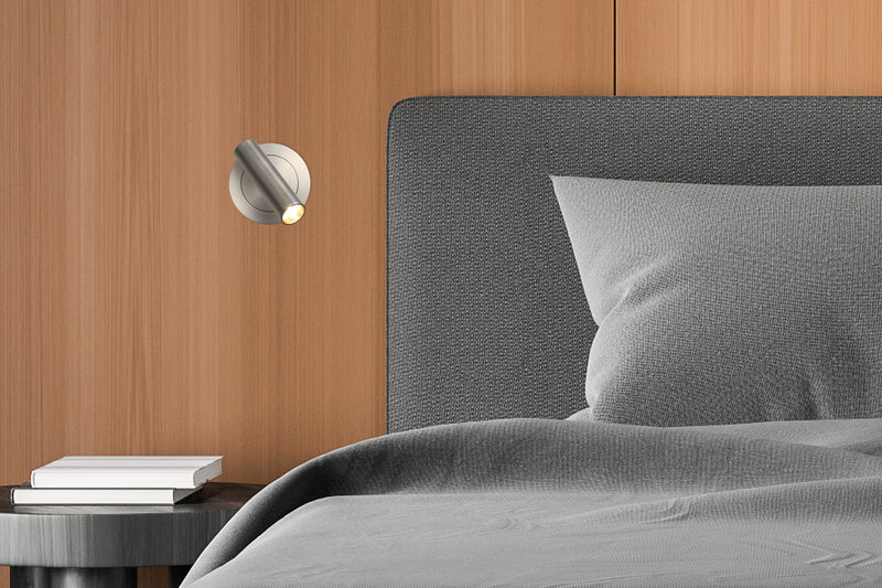 Carregue imagem no visualizador da galeriaAplique de Parede com luz orientável, acabamento em níquel
