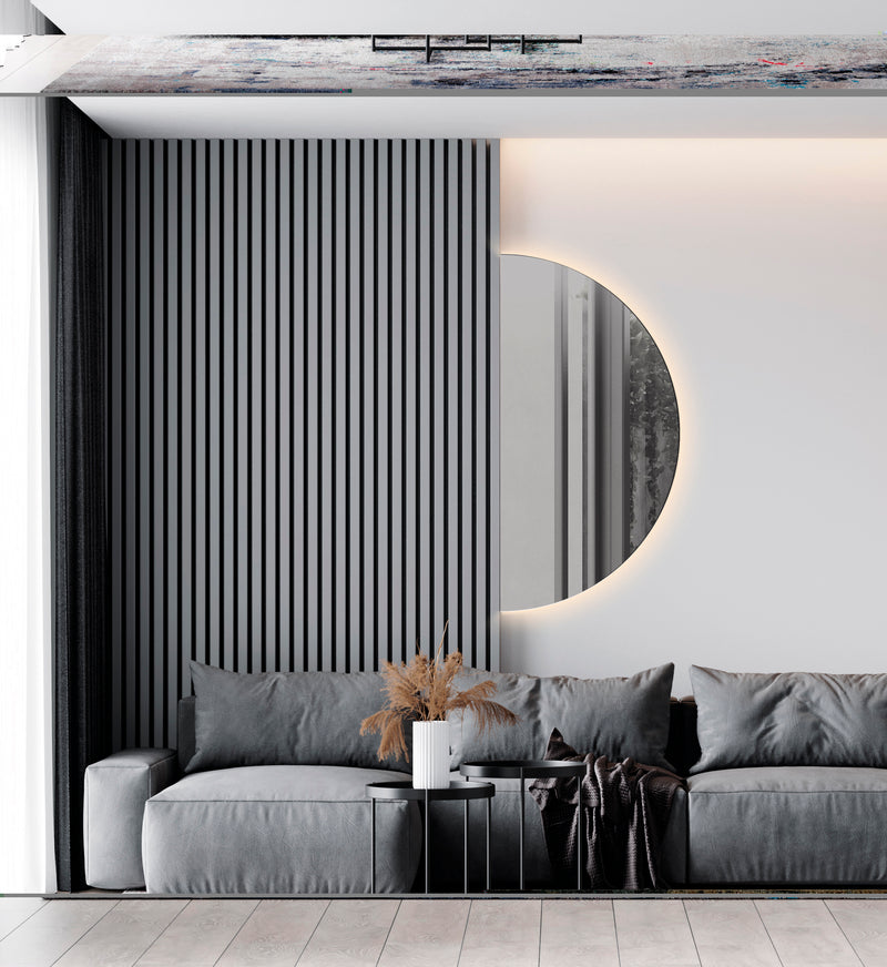 Carregue imagem no visualizador da galeriaEspelho semicircular meia lua com luz Led 3000k
