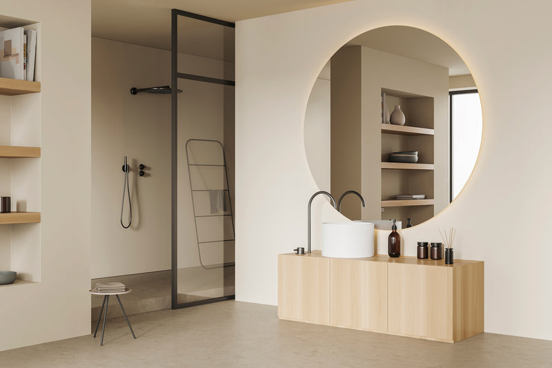 Chargez l&#39;image dans la visionneuse de la galerie, Miroir rond avec lumière LED 3000k, 600mm
