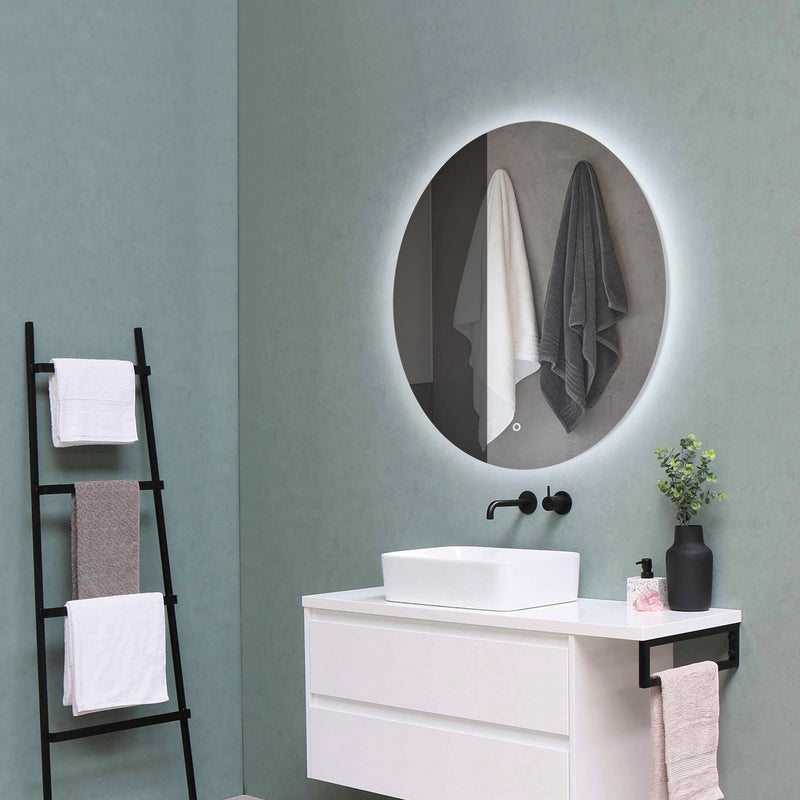 Chargez l&#39;image dans la visionneuse de la galerie, Miroir rond avec lumière LED 3000k, 1000mm
