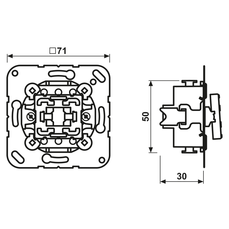 Carregue imagem no visualizador da galeriaInterruptor unipolar 20 AX 250 V~ JUNG
