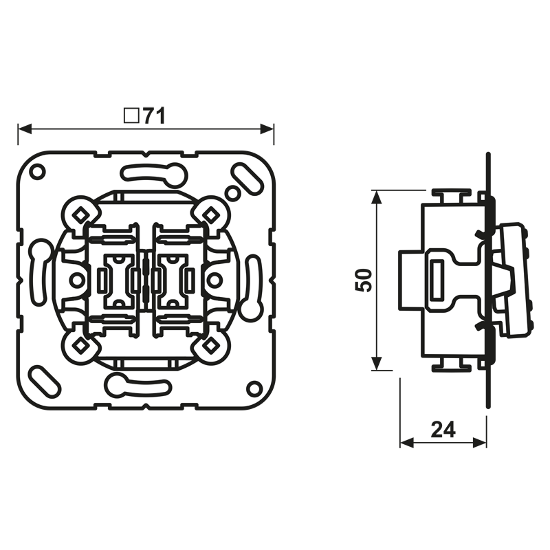 Cargue la imagen en el visor de la galería, Interruptor duplo sem garras 10 AX 250 V~ JUNG

